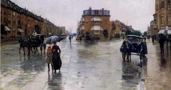 Childe Hassam Regentag in Boston oil painting picture